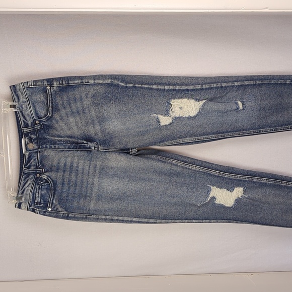 TRUE CRAFT Mom Jean Distressed Tapered Skinny Size 11 - Picture 2 of 6